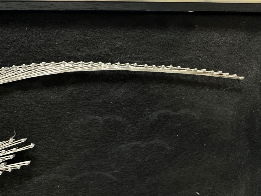 Mid-Century String Artwork Of A Seagull Signed Verso Dick Chapman 1976 37.5 X 13.5 [Photo 5]