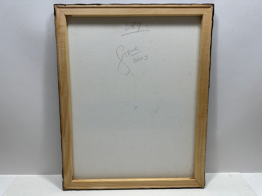 Gerrit Greve (1948-2024, Cardiff by the Sea, CA) Original Acrylic Painting On Canvas Titled '289' Abstract Color Field In Manner of Mark Rothko Signed Verso And Dated 2003 16 X 20 Estimate $300 - $400 [Photo 4]