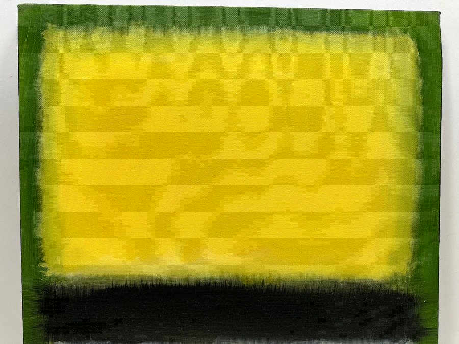 Gerrit Greve (1948-2024, Cardiff by the Sea, CA) Original Acrylic Painting On Canvas Titled '289' Abstract Color Field In Manner of Mark Rothko Signed Verso And Dated 2003 16 X 20 Estimate $300 - $400 [Photo 3]