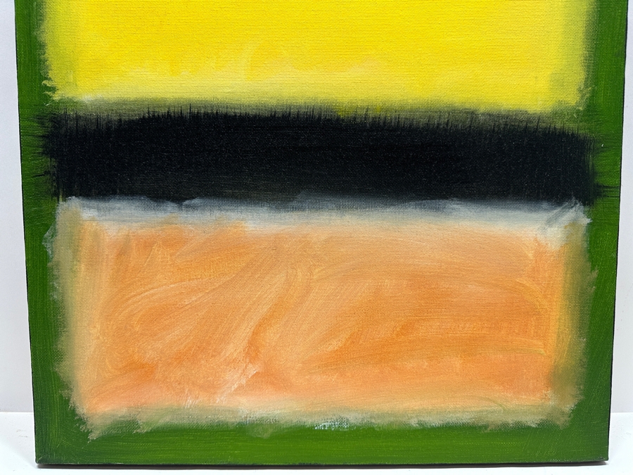 Gerrit Greve (1948-2024, Cardiff by the Sea, CA) Original Acrylic Painting On Canvas Titled '289' Abstract Color Field In Manner of Mark Rothko Signed Verso And Dated 2003 16 X 20 Estimate $300 - $400 [Photo 2]