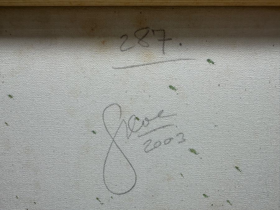 Gerrit Greve (1948-2024, Cardiff by the Sea, CA) Original Acrylic Painting On Canvas Titled '287' Abstract Color Field In Manner of Mark Rothko Signed Verso And Dated 2003 16 X 20 Estimate $300 - $400 [Photo 5]