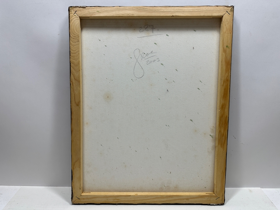 Gerrit Greve (1948-2024, Cardiff by the Sea, CA) Original Acrylic Painting On Canvas Titled '287' Abstract Color Field In Manner of Mark Rothko Signed Verso And Dated 2003 16 X 20 Estimate $300 - $400 [Photo 4]