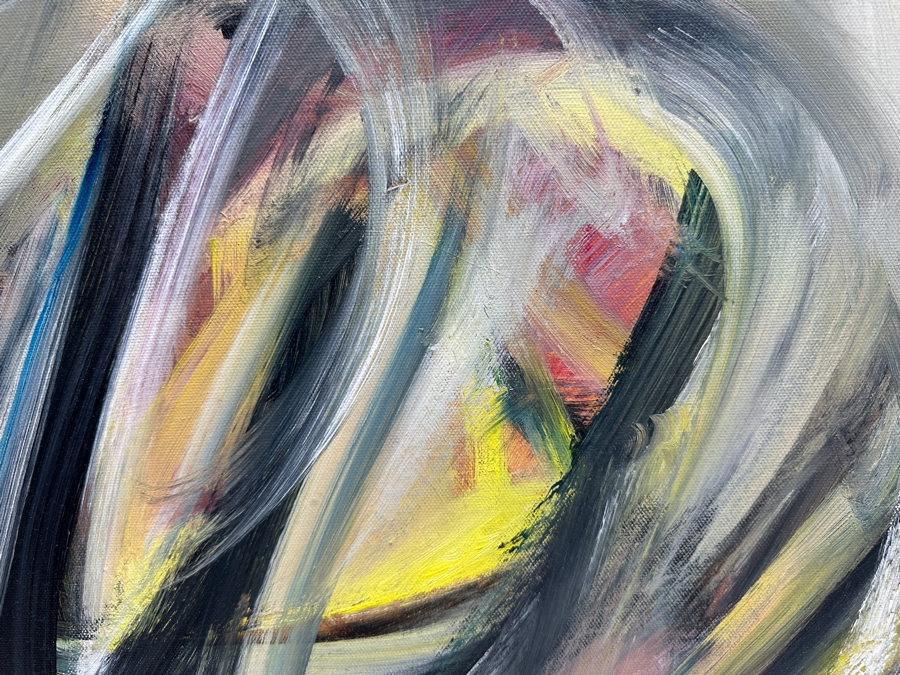 Gerrit Greve (1948-2024, Cardiff by the Sea, CA) Original Acrylic Painting On Canvas Abstract Series Signed Verso And Dated 2018 18 X 18 Estimate $300 - $400 [Photo 2]