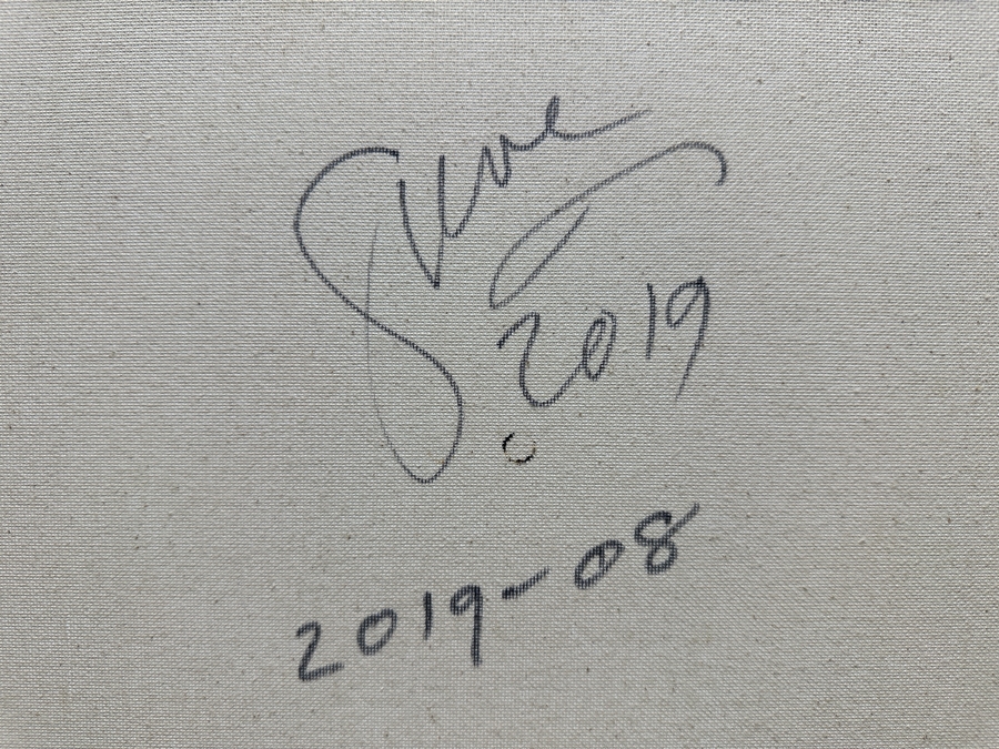 Gerrit Greve (1948-2024, Cardiff by the Sea, CA) Original Acrylic Painting On Canvas Abstract Series Signed Verso And Dated 08-2019 16 X 20 Estimate $300 - $400 [Photo 7]