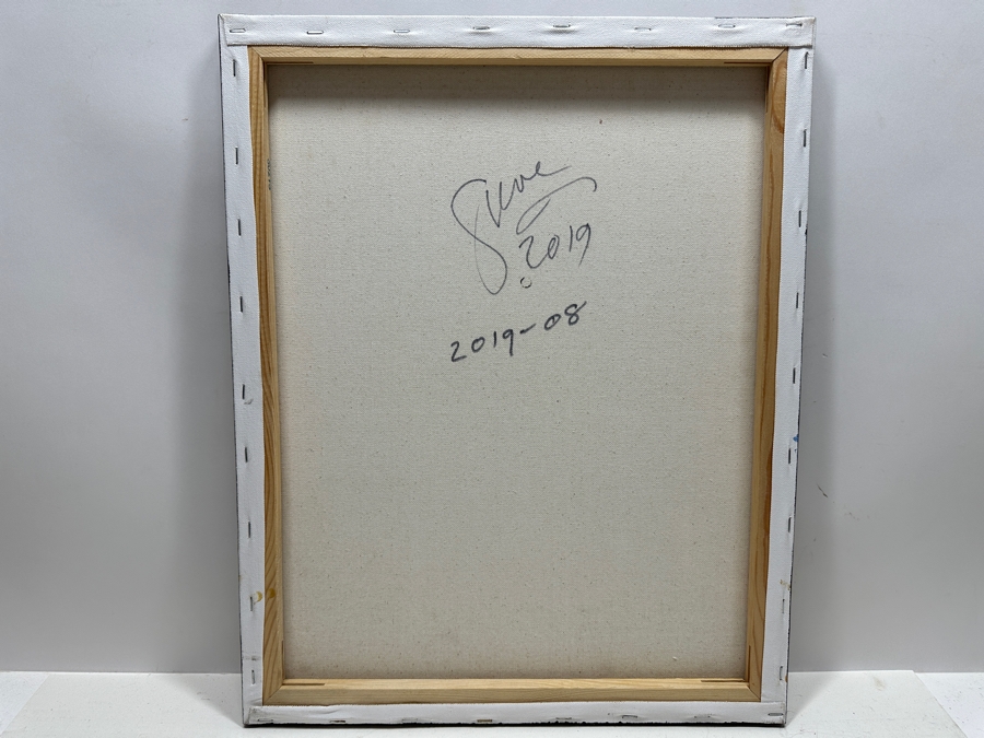 Gerrit Greve (1948-2024, Cardiff by the Sea, CA) Original Acrylic Painting On Canvas Abstract Series Signed Verso And Dated 08-2019 16 X 20 Estimate $300 - $400 [Photo 6]