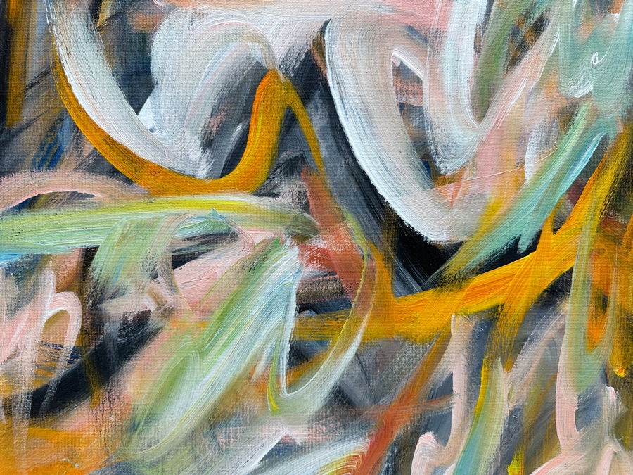 Gerrit Greve (1948-2024, Cardiff by the Sea, CA) Original Acrylic Painting On Canvas Abstract Series Signed Verso And Dated 08-2019 16 X 20 Estimate $300 - $400 [Photo 3]