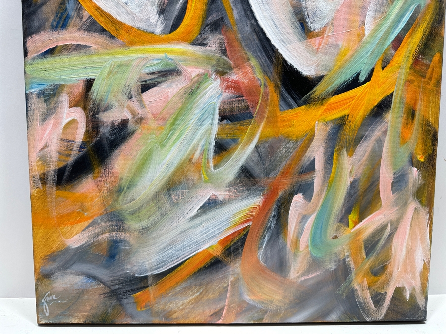 Gerrit Greve (1948-2024, Cardiff by the Sea, CA) Original Acrylic Painting On Canvas Abstract Series Signed Verso And Dated 08-2019 16 X 20 Estimate $300 - $400 [Photo 4]