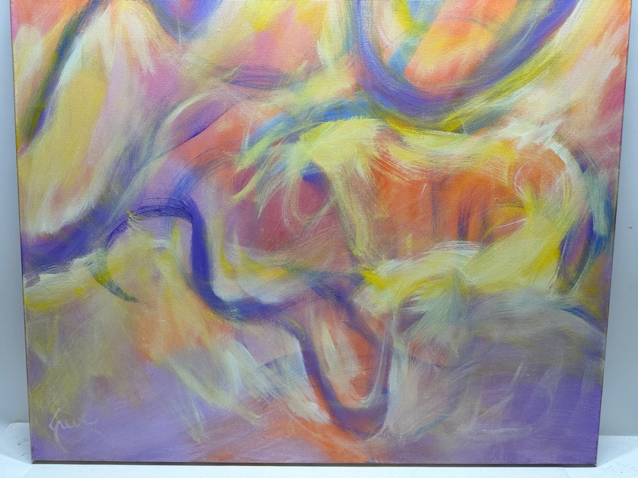 Gerrit Greve (1948-2024, Cardiff by the Sea, CA) Original Acrylic Painting On Canvas Abstract Nude Series Signed Bottom Left And Verso And Dated 03-30-2023 30 X 40 Estimate $1,200 - $1,500 [Photo 3]