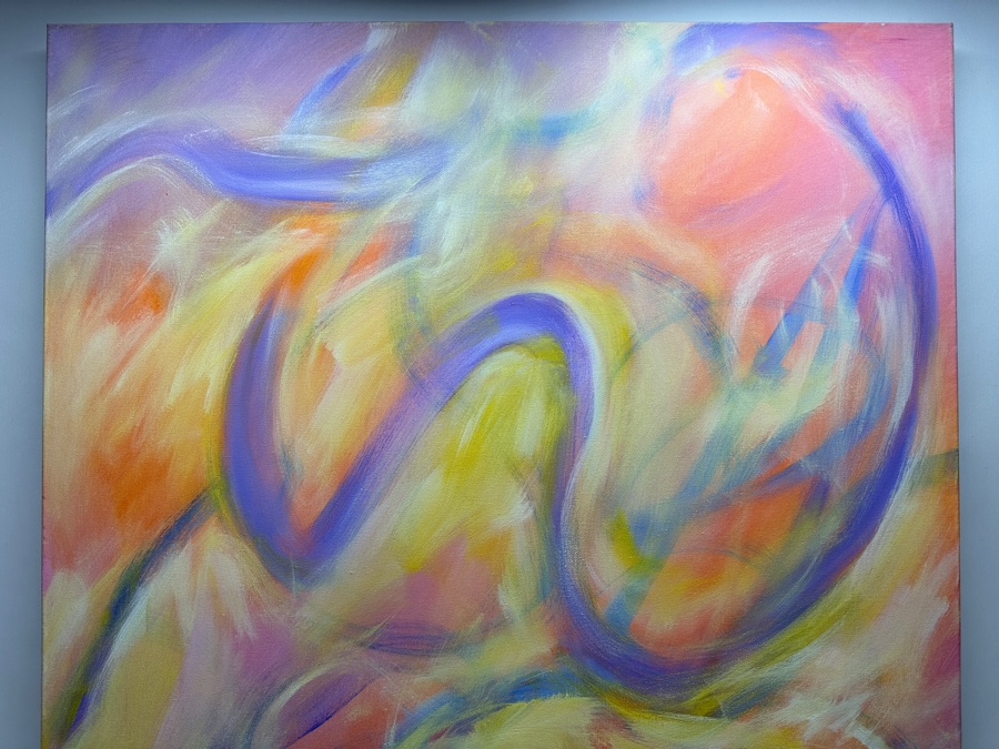 Gerrit Greve (1948-2024, Cardiff by the Sea, CA) Original Acrylic Painting On Canvas Abstract Nude Series Signed Bottom Left And Verso And Dated 03-30-2023 30 X 40 Estimate $1,200 - $1,500 [Photo 2]