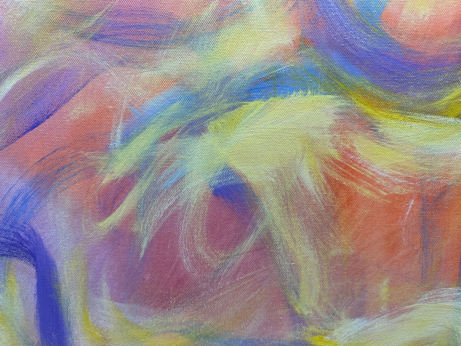 Gerrit Greve (1948-2024, Cardiff by the Sea, CA) Original Acrylic Painting On Canvas Abstract Nude Series Signed Bottom Left And Verso And Dated 03-30-2023 30 X 40 Estimate $1,200 - $1,500 [Photo 4]