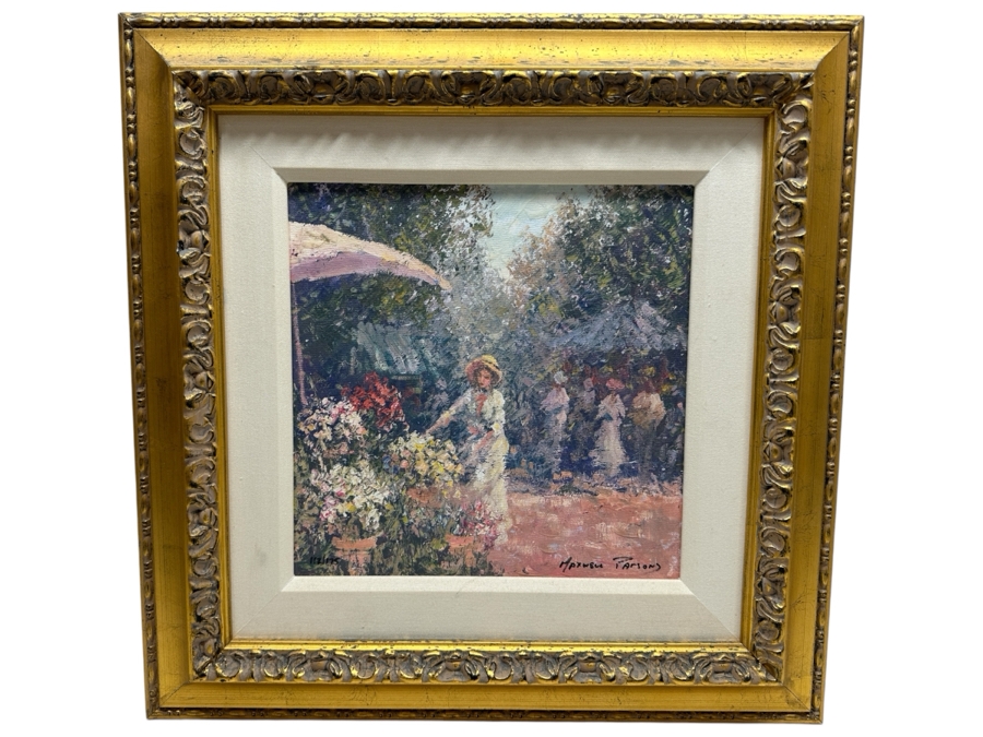 Maxwell Parsons Limited Edition Canvas Print Titled 'Floral Bouquets' Numbered 112/175 Hand Signed Lower Right 11.5 X 11.5 Framed 21 X 21 [Photo 2]