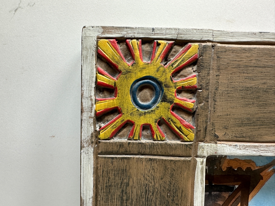 Original Colorful Watercolor Painting On Paper 11 X 14 In Hand Painted Wooden Frame 17.5 X 20.5 [Photo 3]