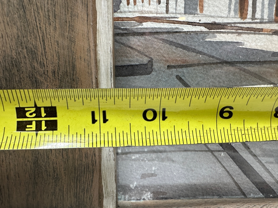 Original Colorful Watercolor Painting On Paper 11 X 14 In Hand Painted Wooden Frame 17.5 X 20.5 [Photo 9]