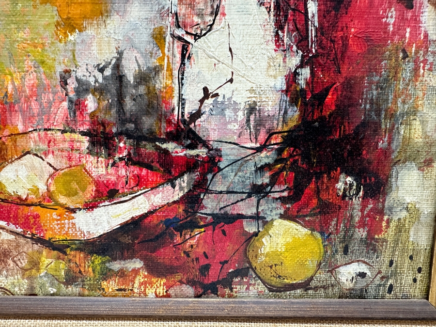 Original Mid-Century Painting On Canvas Signed Cayatte 10 X 8 Framed 16 X 14 [Photo 6]