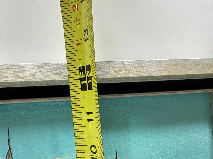 Tang Ping Original Oil Painting On Canvas Of Chinese Junk Boats 14.5 X 12 Framed [Photo 8]