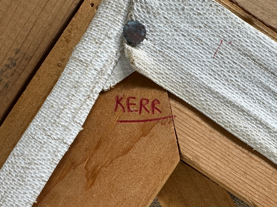 Small Original Mid-Century Oil Painting On Canvas Unsigned In The Manner Of M. Edward Griff (Measurements Coming) [Photo 9]