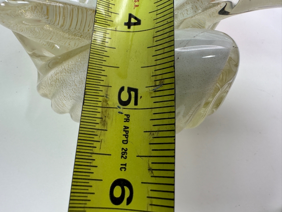 Vintage MCM Alfredo Barbini Bullicante Italian Murano Glass Seashell Form Bowl 8.5W X 5D X 3H [Photo 8]