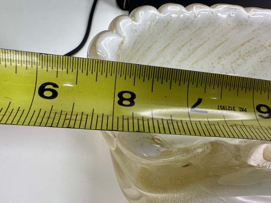 Vintage MCM Alfredo Barbini Bullicante Italian Murano Glass Seashell Form Bowl 8.5W X 5D X 3H [Photo 7]