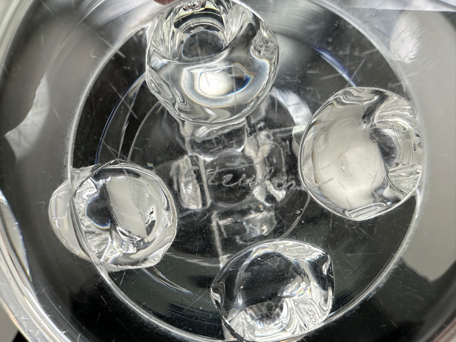 Steuben Crystal 10' Pedestal Bowl Signed [Photo 6]