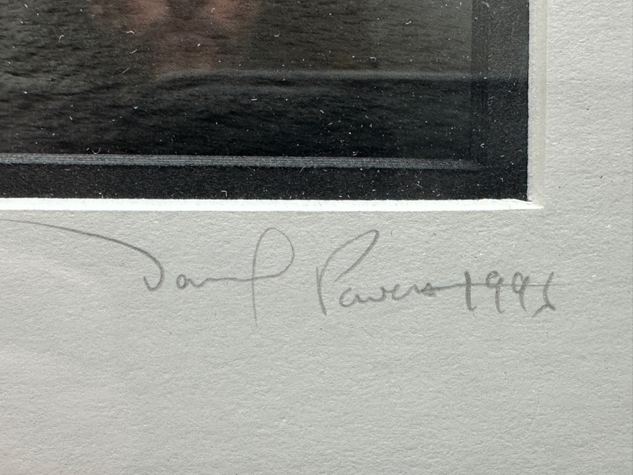 Dan Powers B&W Photograph Of The Brooklyn Bridge, New York City 7 X 5 Hand Signed And Dated 1996 Lower Right In Matte Framed 12.5 X 10.5 [Photo 5]