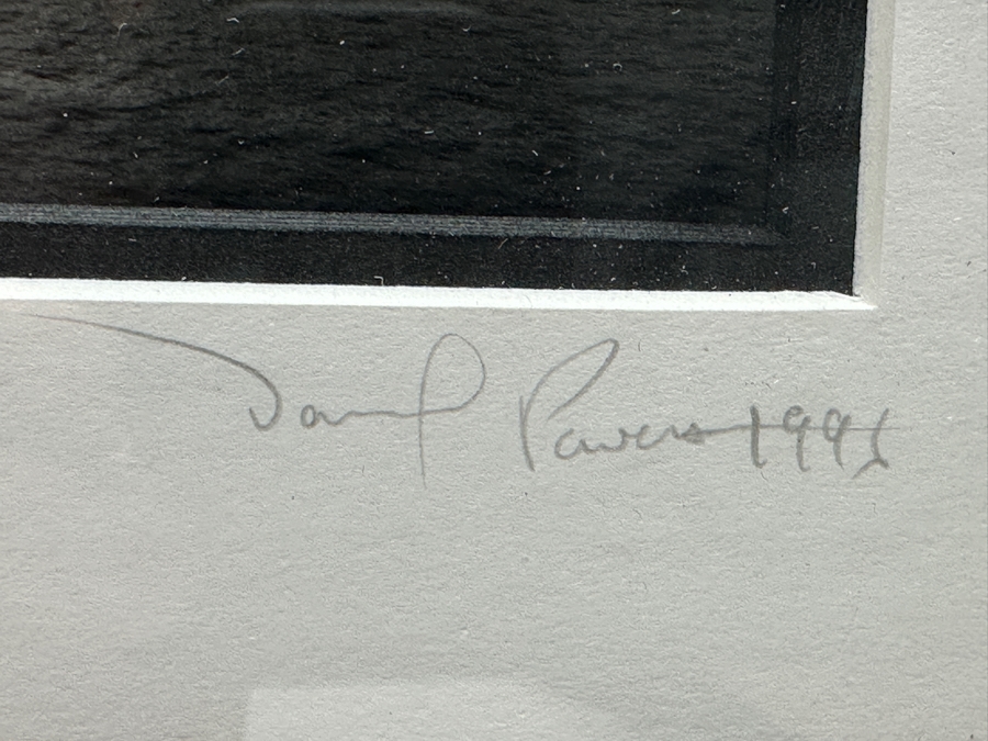 Dan Powers B&W Photograph Of The Brooklyn Bridge, New York City 7 X 5 Hand Signed And Dated 1996 Lower Right In Matte Framed 12.5 X 10.5 [Photo 4]