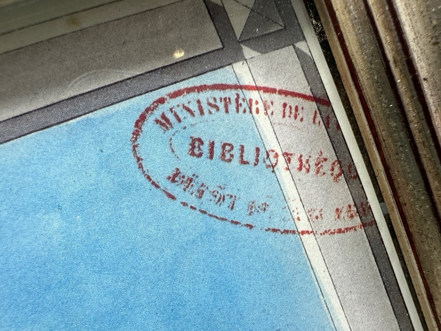 Pair Of Vintage French Soldier Prints With Red Stamp From The Library Of The War Depot Ministere De La Guerre Framed 14.5 X 20 [Photo 6]