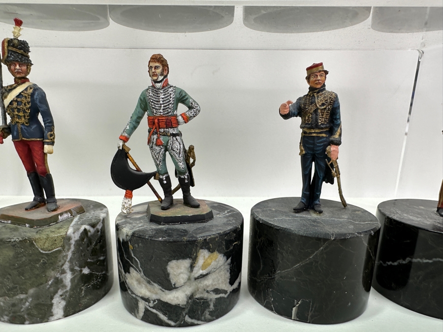 Collection Of (10) Small Military Figurines Toy Soldiers Hand Painted By Dr. David D. Michaels 4H - See Photos [Photo 3]
