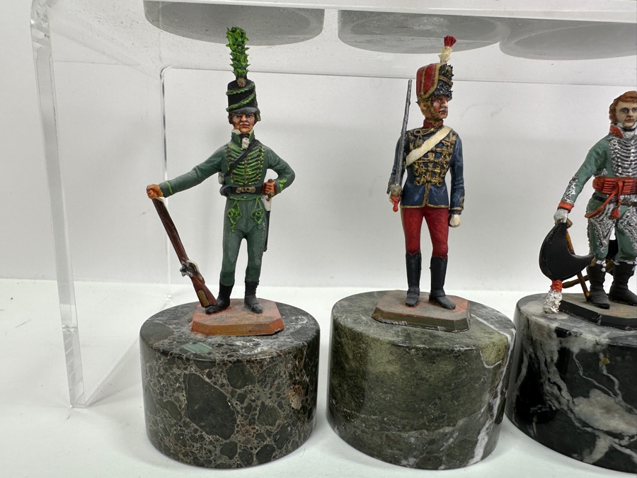 Collection Of (10) Small Military Figurines Toy Soldiers Hand Painted By Dr. David D. Michaels 4H - See Photos [Photo 2]