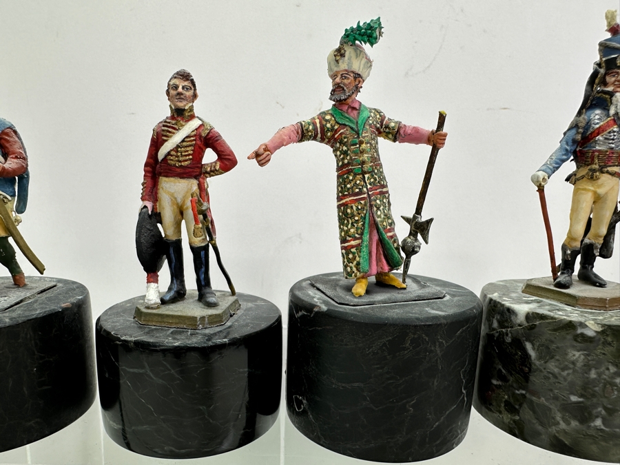 Collection Of (10) Small Military Figurines Toy Soldiers Hand Painted By Dr. David D. Michaels 4H - See Photos [Photo 6]