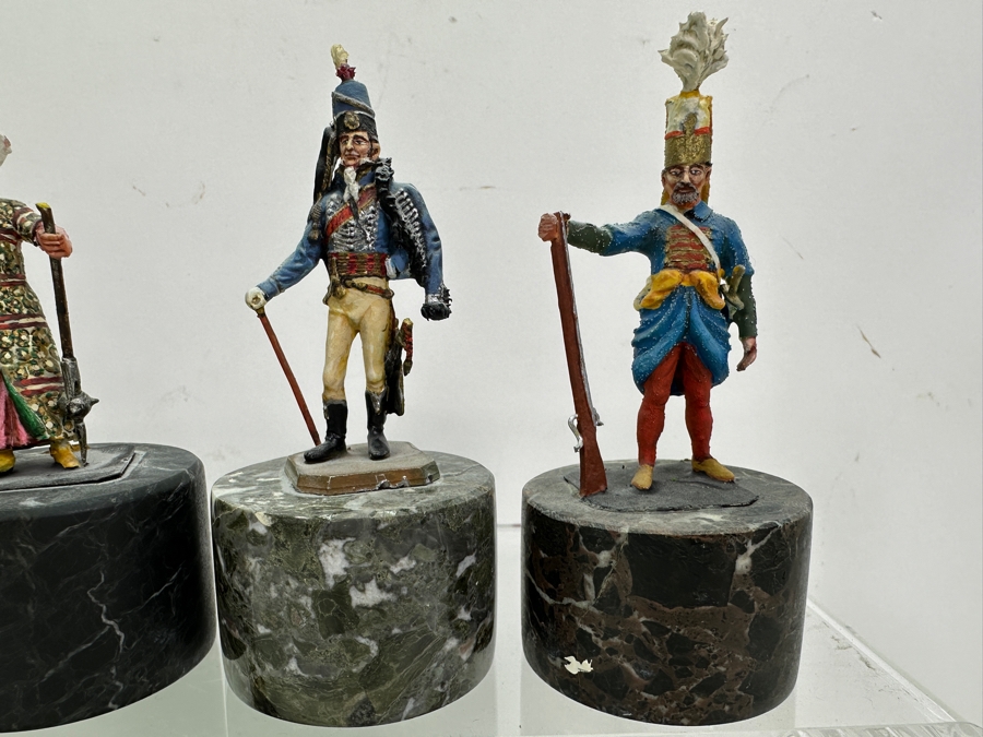 Collection Of (10) Small Military Figurines Toy Soldiers Hand Painted By Dr. David D. Michaels 4H - See Photos [Photo 5]