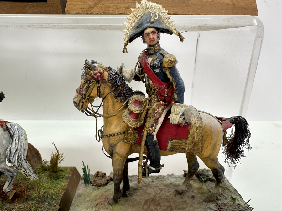 Collection Of (6) Small Military Figurines Horses Toy Soldiers Hand Painted By Dr. David D. Michaels - See Photos [Photo 6]