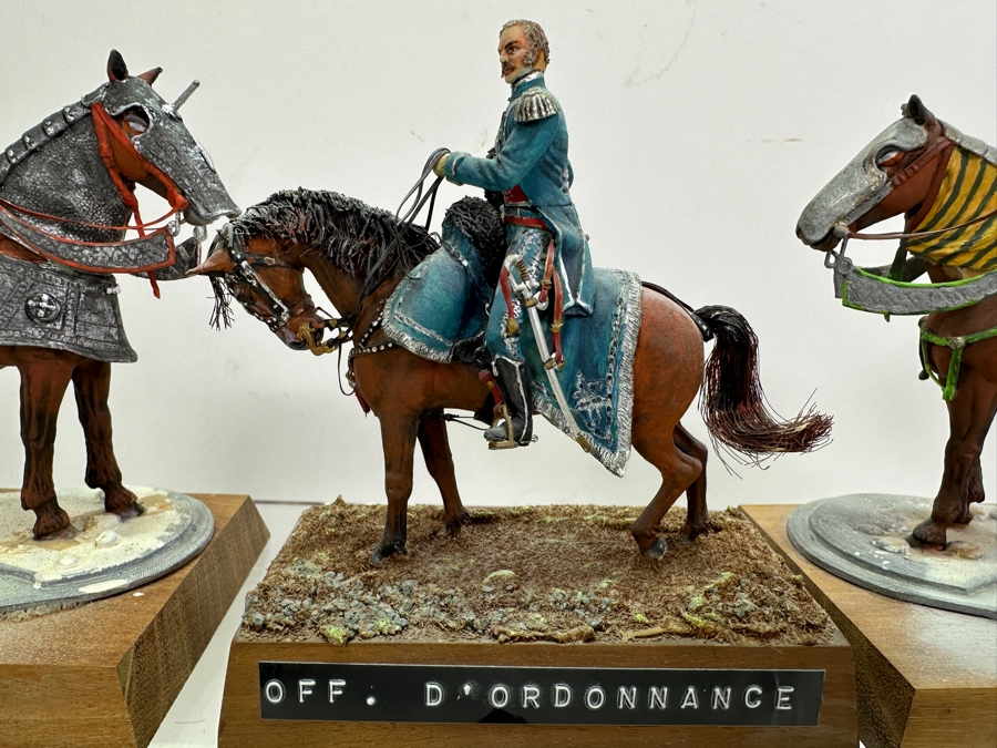 Collection Of (6) Small Military Figurines Horses Toy Soldiers Hand Painted By Dr. David D. Michaels - See Photos [Photo 7]