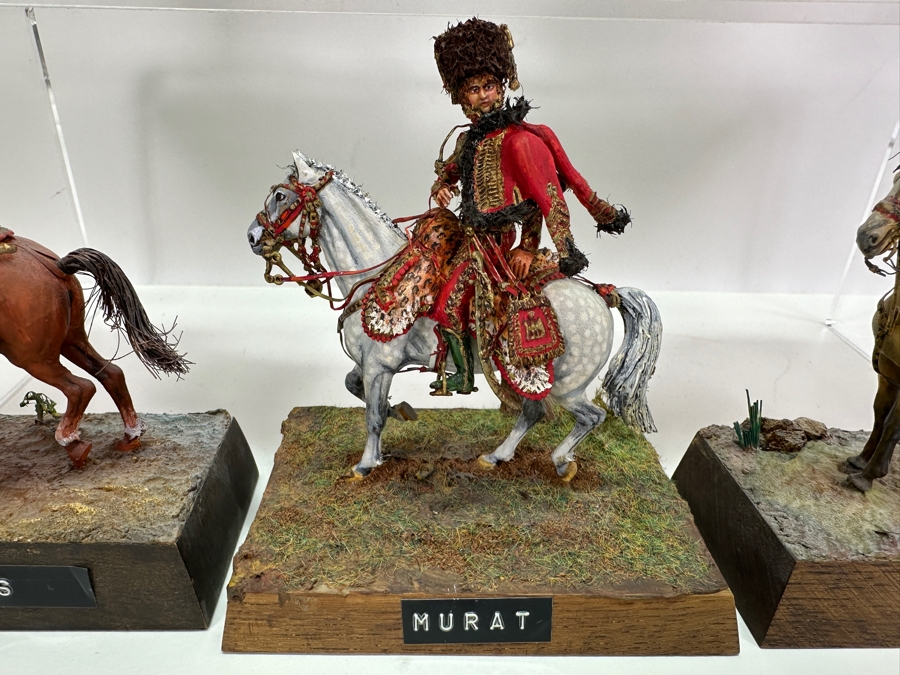 Collection Of (6) Small Military Figurines Horses Toy Soldiers Hand Painted By Dr. David D. Michaels - See Photos [Photo 2]