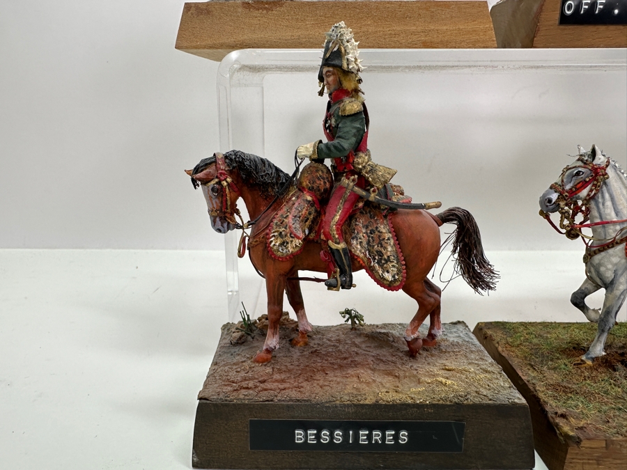 Collection Of (6) Small Military Figurines Horses Toy Soldiers Hand Painted By Dr. David D. Michaels - See Photos [Photo 3]