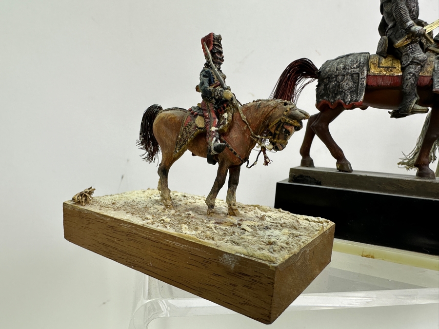 Collection Of (8) Small Military Figurines Horses Toy Soldiers Hand Painted By Dr. David D. Michaels - See Photos [Photo 12]