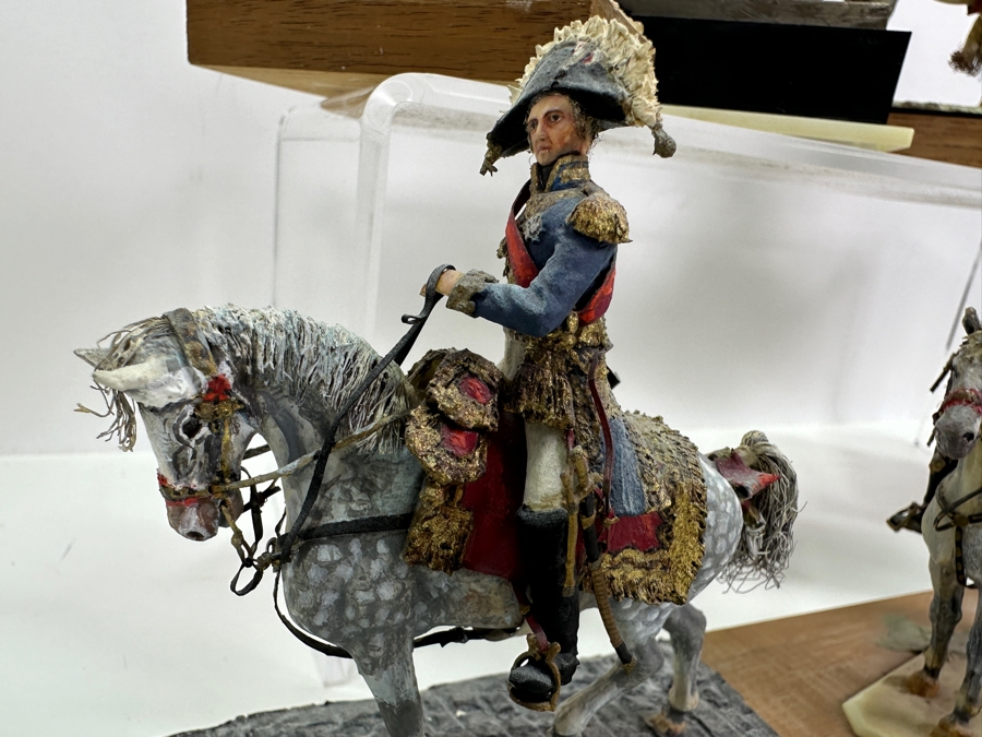 Collection Of (8) Small Military Figurines Horses Toy Soldiers Hand Painted By Dr. David D. Michaels - See Photos [Photo 3]