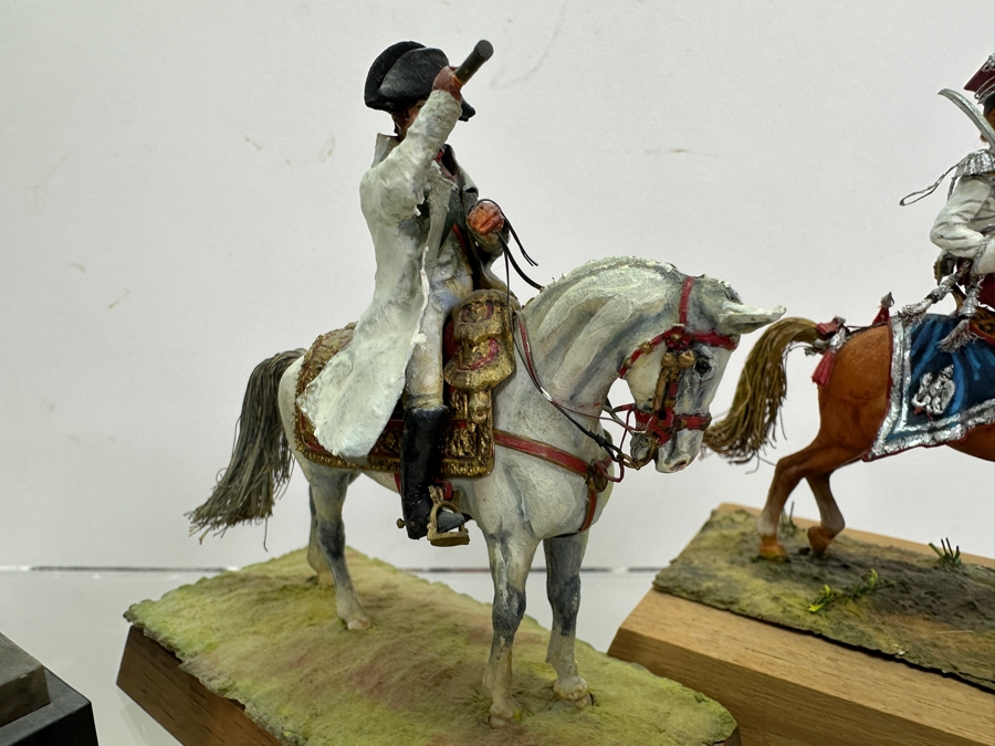Collection Of (8) Small Military Figurines Horses Toy Soldiers Hand Painted By Dr. David D. Michaels - See Photos [Photo 9]