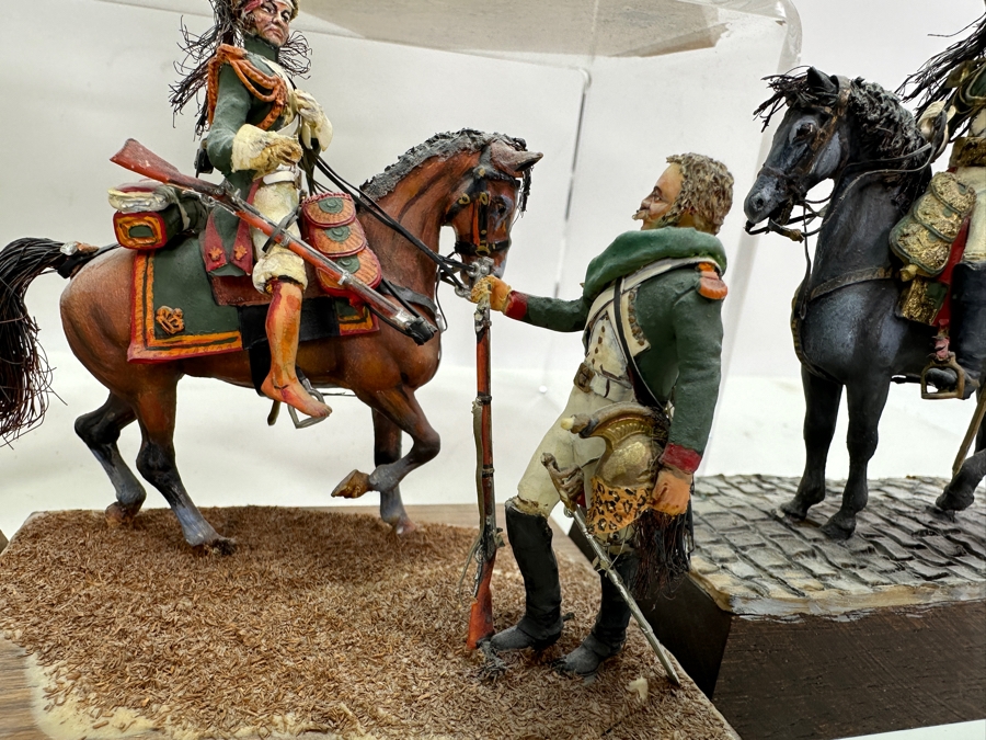 Collection Of (8) Small Military Figurines Horses Toy Soldiers Hand Painted By Dr. David D. Michaels - See Photos [Photo 6]
