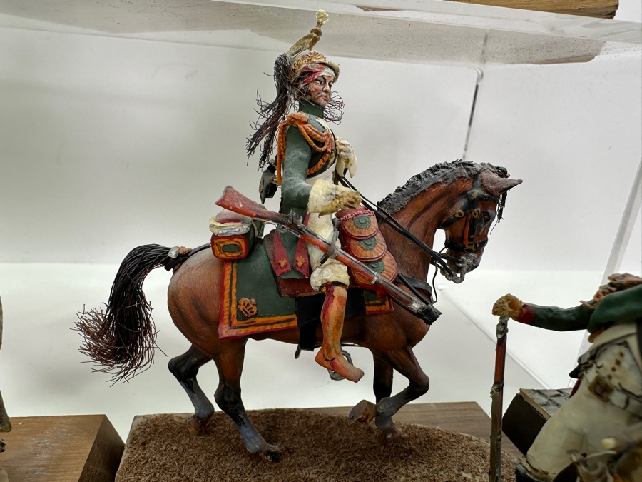 Collection Of (8) Small Military Figurines Horses Toy Soldiers Hand Painted By Dr. David D. Michaels - See Photos [Photo 5]