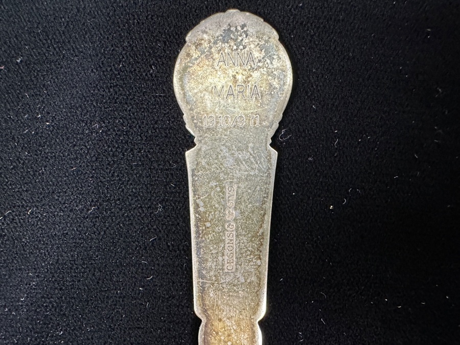 Pair Of Swedish Sterling Silver Hallmarked Spoons And Gorham Sterling Silver Spoon - Total Weight 78.6g [Photo 6]