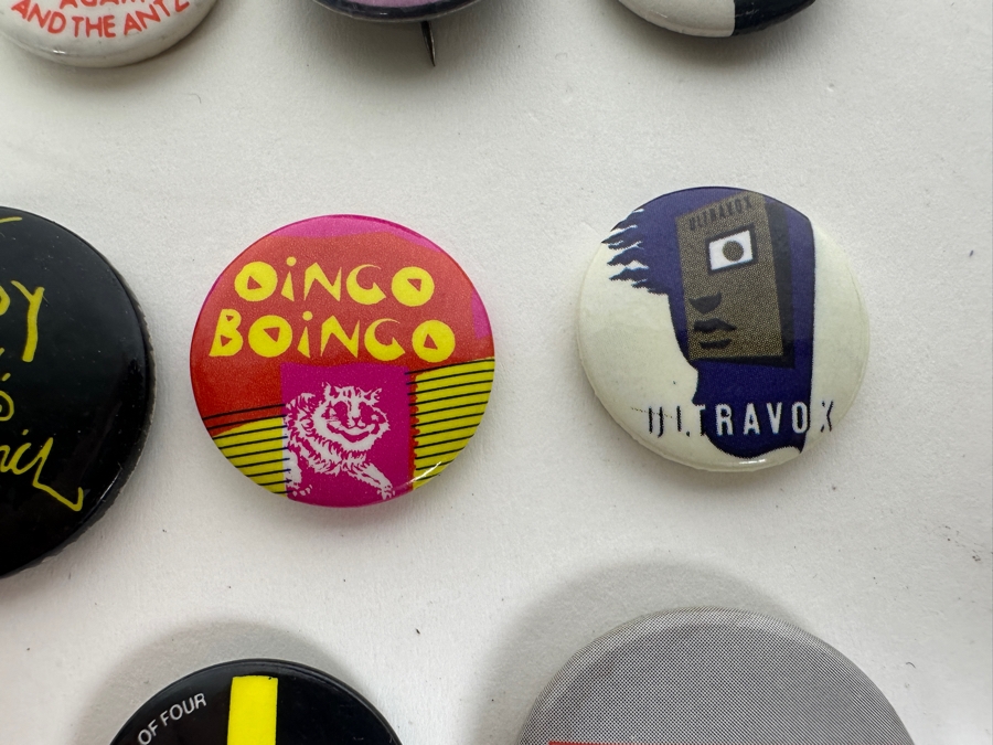 Collection Of Vintage 1980s Punk / New Wave Music Buttons [Photo 4]