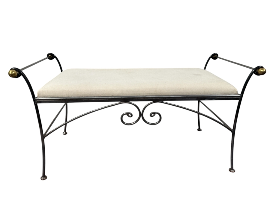 Handcrafted Metal Bench 40W X 18D X 21H [Photo 2]