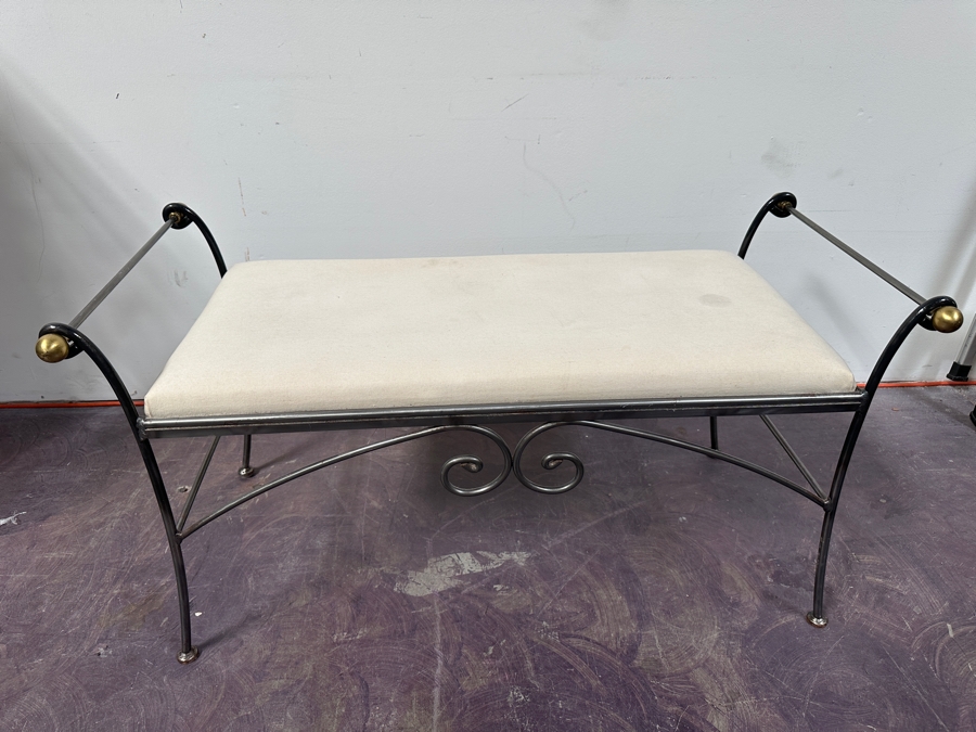 Handcrafted Metal Bench 40W X 18D X 21H [Photo 3]