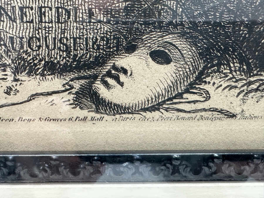 Title Page From Monkey-ana, Or Men In Miniature Engraving By Thomas Landseer 1827 7 X 8.5 Framed 15 X 16.5 [Photo 7]