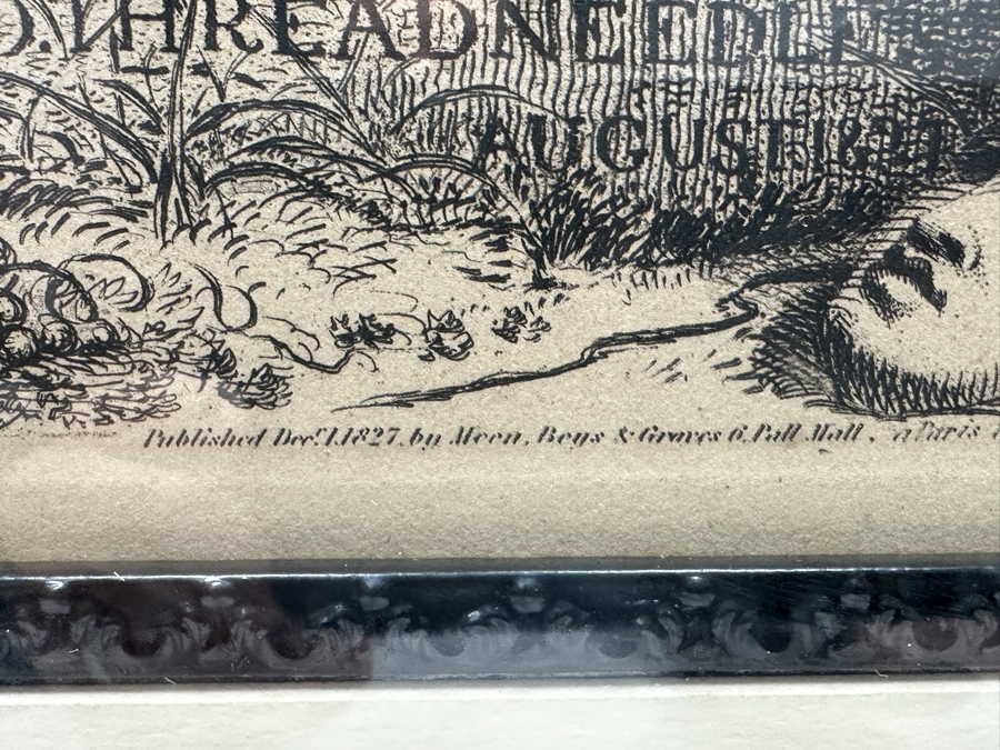 Title Page From Monkey-ana, Or Men In Miniature Engraving By Thomas Landseer 1827 7 X 8.5 Framed 15 X 16.5 [Photo 6]