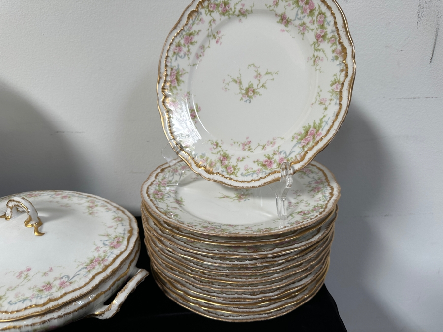 Vintage Theodore Haviland Limoges France Hand Painted China Service For Approximately 12 Over 110 Pieces [Photo 13]