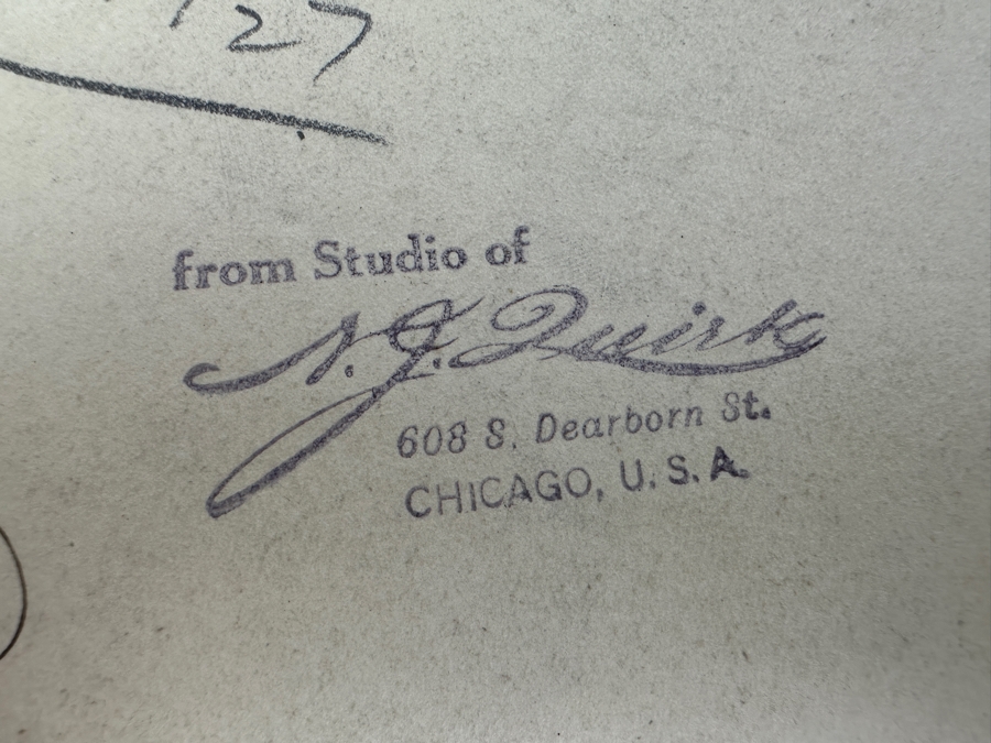 Nicholas J Quirk Vintage 1927 Original Historical B&W Photograph Of Captain Charles Lindbergh Stamped Verso From The Studio Of N. J. Quirk 608 S. Dearborn St. Chicago, Il 4.25 X 6.5 [Photo 5]