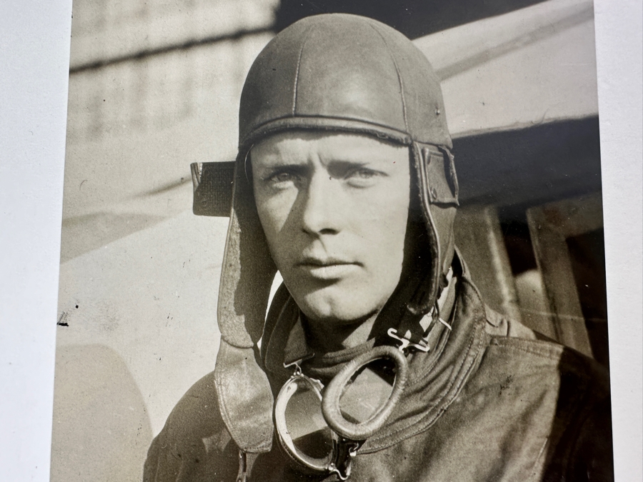 Nicholas J Quirk Vintage 1927 Original Historical B&W Photograph Of Captain Charles Lindbergh Stamped Verso From The Studio Of N. J. Quirk 608 S. Dearborn St. Chicago, Il 4.25 X 6.5 [Photo 2]