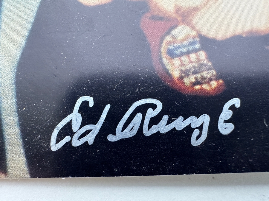 Just Added - Autographed Ed Runge MLB Major League Baseball Umpire Postcard [Photo 3]