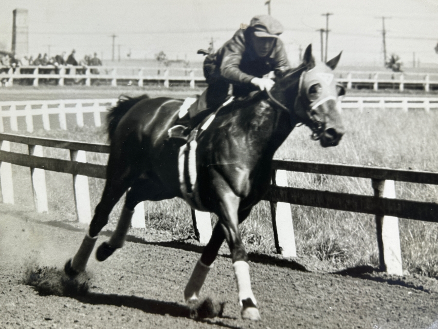 Just Added - Vintage 1937 Original B&W Photograph Of Seabiscuit And Red Pollard Horse Racing 10 X 8 [Photo 2]